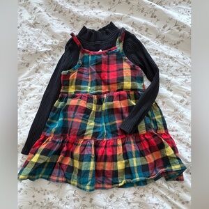Colorful Plaid Dress set